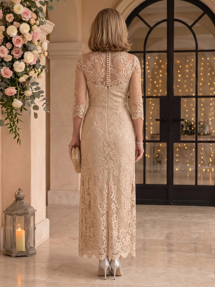 High Neck Sheath Mermaid Floor Length Mother of the Bride/Groom Dresses