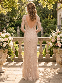 Tulle Jewel Mermaid Floor Length Lace Mother of the Bride/Groom Dresses