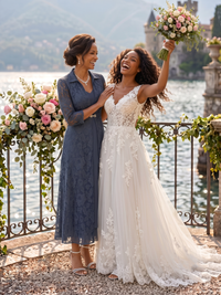 2 Pieces V Neck 3/4 Sleeves Mother of the Bride Dresses with Jacket
