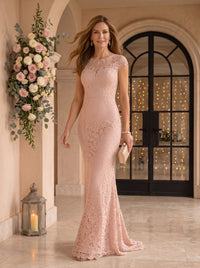 Jewel Mermaid Floor Length Lace Mother of the Bride/Groom Dresses
