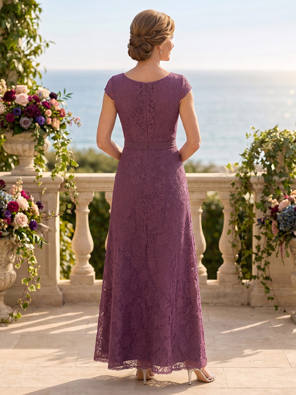 Jewel A Line Floor Length Lace Mother of the Bride/Groom Dresses
