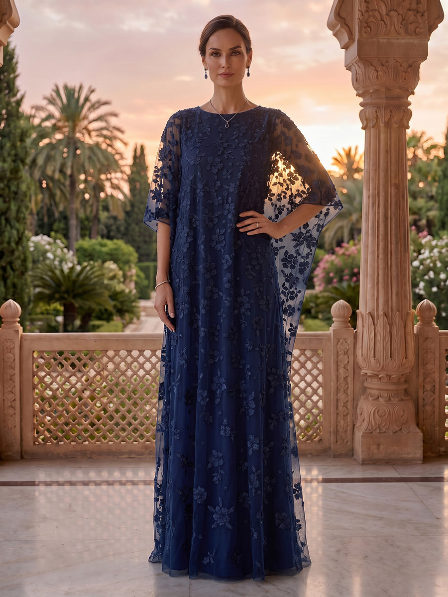 Jewel A Line Tulle Lace Appliques Mother of the Bride/Groom Dresses