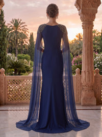 Jewel Chiffon Mermaid beaded Floor Length Mother of the Bride/Groom Dresses