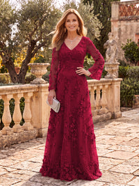 Stand Collar Tulle Long Sleeves Long Mother of the Bride/Groom Dresses