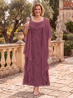 Sequin Plus Size Jewel Mother of the Bride/Groom Dresses with Cap Short Sleeves Ruffle A Line Floor Length
