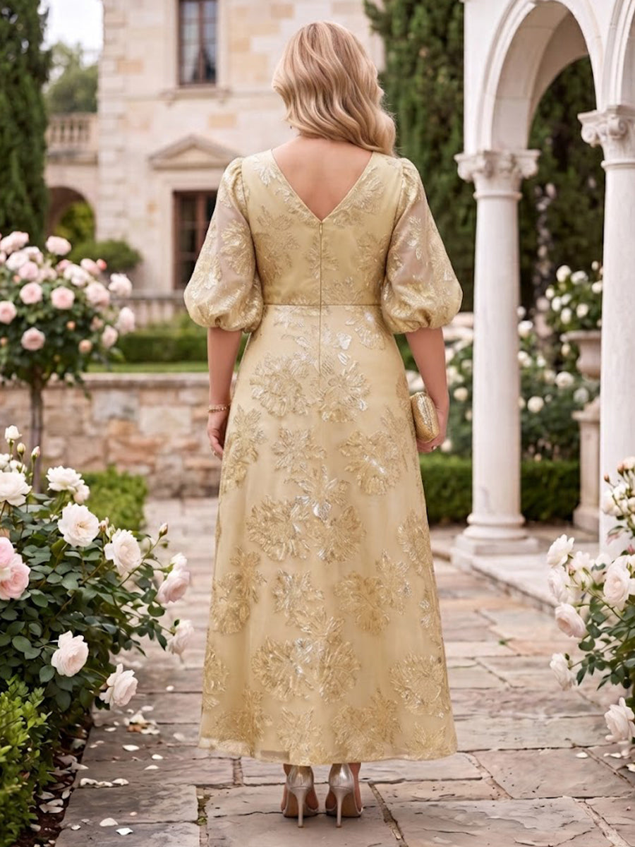 Sequin Plus Size Tulle Ankle Length Mother of the Bride Dresses