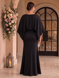 Satin Ruched A Line Scoop Neck Mother of the Bride Dresses