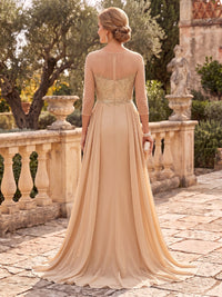 Sequin Mother of the Bride/Groom Dresses Sheath Scoop Neck 3/4 Sleeves Floor Length