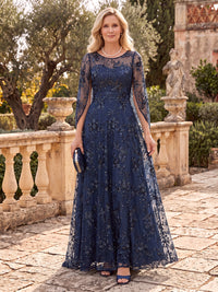 Lace Appliques Mother of the Bride/Groom Dresses A Line Scoop Neck Cape Sleeves Floor Length