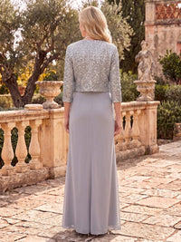 Chiffon Mother of the Bride/Groom Dresses Column Sweetheart Floor Length with Jacket