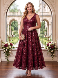 2 Pieces Sequin Plus Size Mother of the Bride/Groom Dresses with Cap V Neck Short Sleeves