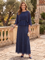 Sequin Cape Sleeves Mother of the Bride/Groom Dresses Mermaid/Sheath Scoop Neck Floor Length