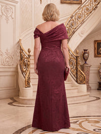 Jacquard Plus Size Cap Sleeves Sequin Mermaid Mother of the Bride/Groom Dresses Floor Length