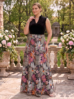 Jacquard Plus Size Sleeveless Velvet Mother of the Bride/Groom Dresses Floor Length A Line