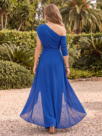 One Shoulder Mother of the Bride/Groom Jumpsuit Chiffon Floor Length