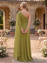 Velvet Bridesmaid Dresses A Line One Shoulder Sleeveless