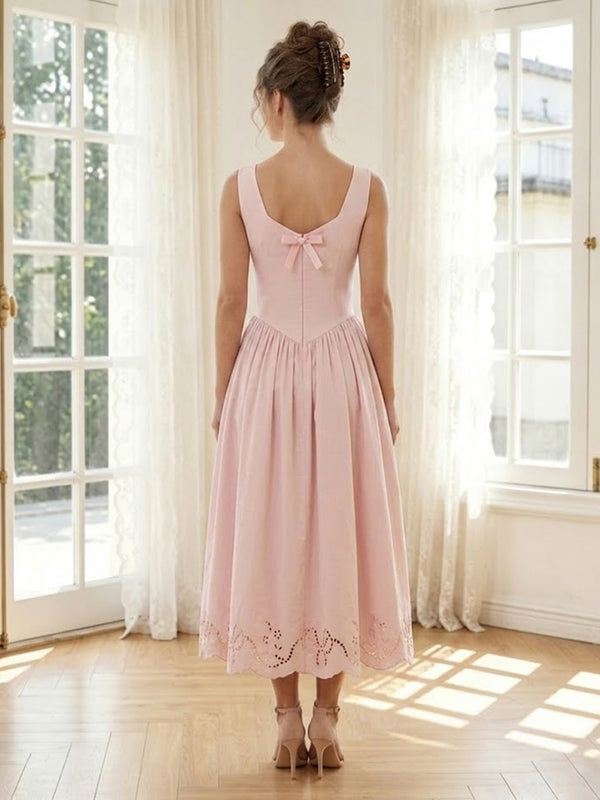 Chiffon A Line Sleeveless Long Formal Dresses with Drop Waist