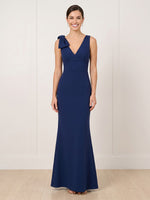 Chiffon V Neck Spaghetti Straps Mermaid Long Formal Dresses