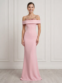 Mermaid Satin Off Shoulder Sleeveless Long Formal Dresses