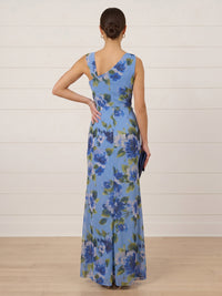 Mermaid One Shoulder Sleeveless Long Formal Dresses with Slit