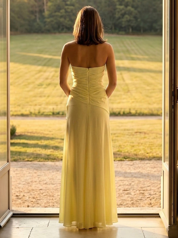 Satin Mermaid Sweetheart Sleeveless Long Formal Dresses