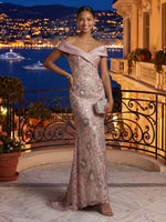 Off the Shoulder Mermaid Sequin Sleeveless Long Evening Dresses