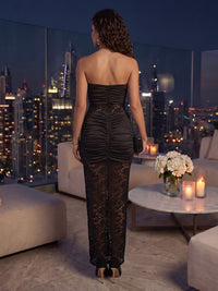 Strapless Satin Sheath/Mermaid Sleeveless Floor Length Evening Dresses