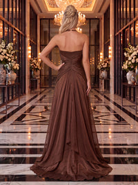 Organza Evening Dresses A Line Sweetheart Sleeveless Floor Length Ruched Tiered for Party Formal