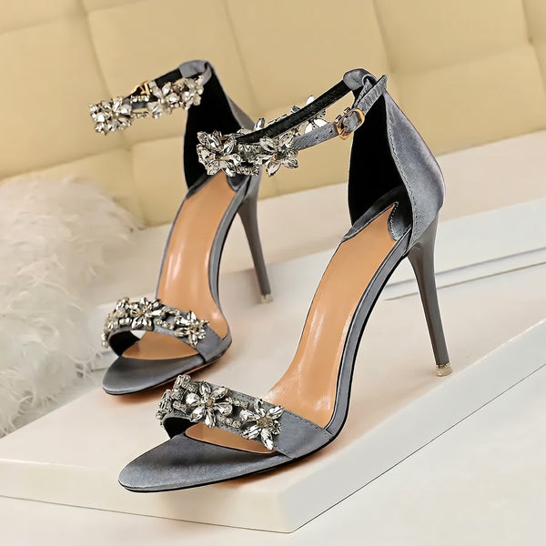 Women's Wedding Party Shoes Rhinestone Pearl Stiletto Pointed Toe Bridal Shoes