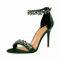 Women's Wedding Party Shoes Rhinestone Pearl Stiletto Pointed Toe Bridal Shoes
