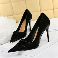 Women's Bow Tied Stiletto Heel Pointed Toe Wedding Party Shoes