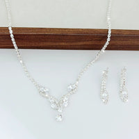 Elegant Jewelry Beading Cross 2 Pieces Chain Crystal Earrings