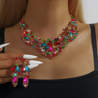 Elegant Jewelry Crystals Cross 2 Pieces Chain Crystal Earrings