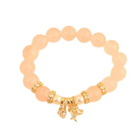 Crystal Bead Bracelets with Gold Star Charm