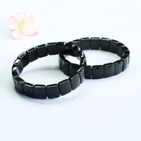 Black Onyx Mala Beads Stretch Bracelet