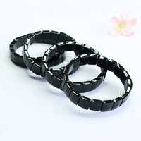 Black Onyx Mala Beads Stretch Bracelet