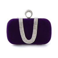 Geometric Delicated Beadings Sparkly Velvet Hand Bags
