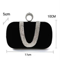 Geometric Delicated Beadings Sparkly Velvet Hand Bags