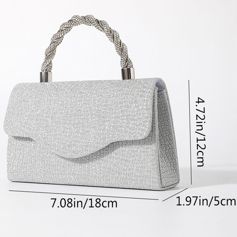 Geometric Classic Beadings Glitter Hand Bags