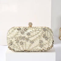 Classic Beadings Geometric Delicated Rhinestone Elegant Hand Bags