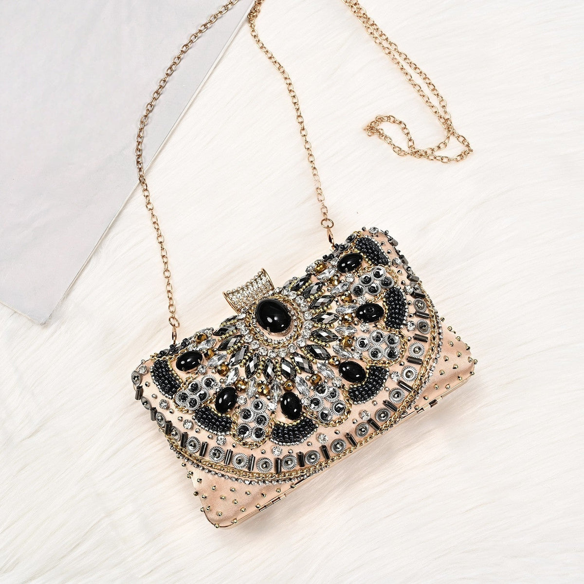 Classic Glitter Geometric Delicated Rhinestone Elegant Hand Bags