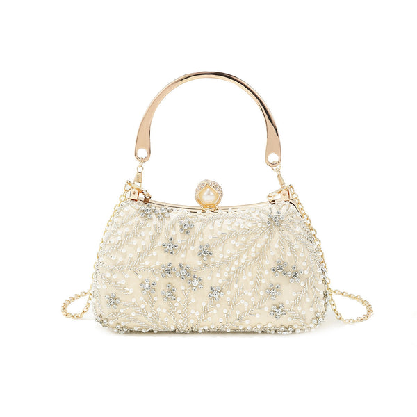Pearl Glitter Geometric Delicated Rhinestone Elegant Hand Bags