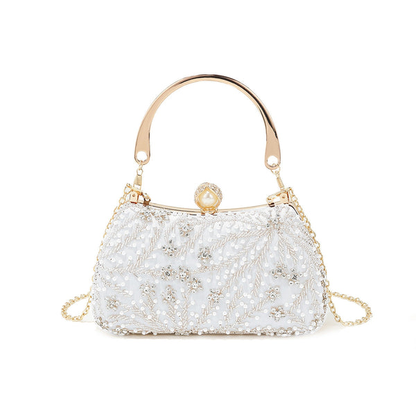 Pearl Glitter Geometric Delicated Rhinestone Elegant Hand Bags