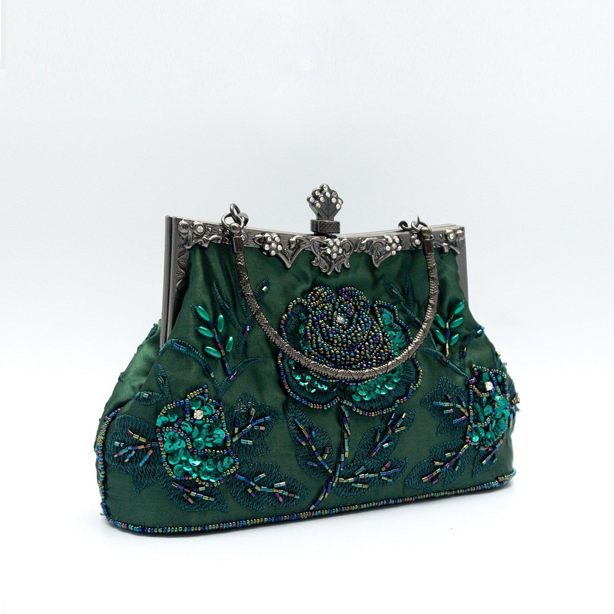 Glitter Rhinestone Geometric Delicated Embroidery Hand Bags