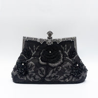 Glitter Rhinestone Geometric Delicated Embroidery Hand Bags