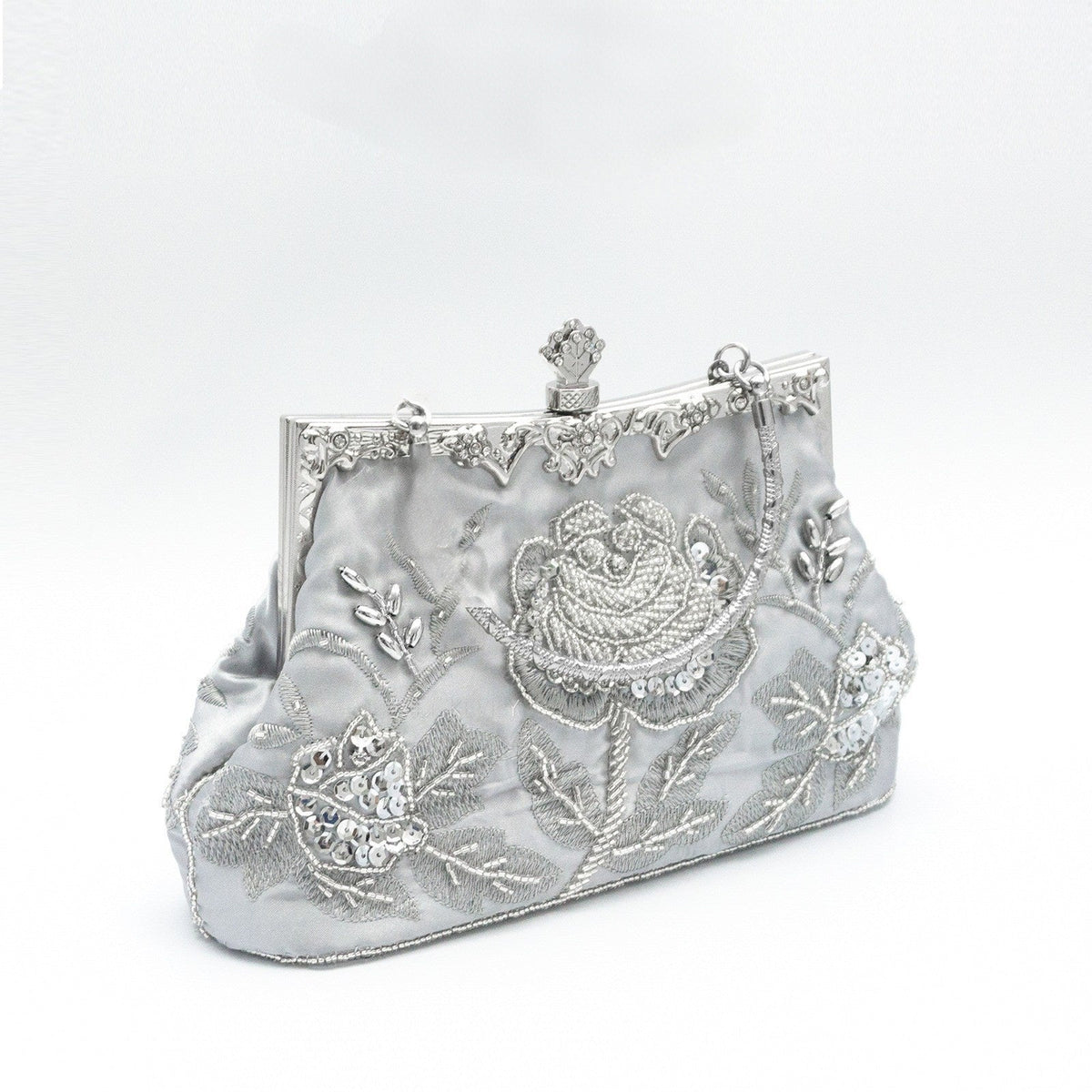 Glitter Rhinestone Geometric Delicated Embroidery Hand Bags