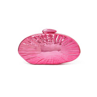 Sparkling Fan-Shaped Metallic Clutch Hand Bags