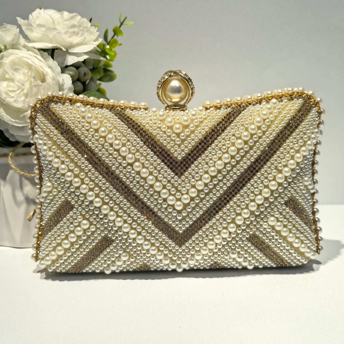Sparkling Rhinestone Glitter Pearl Hand Bags