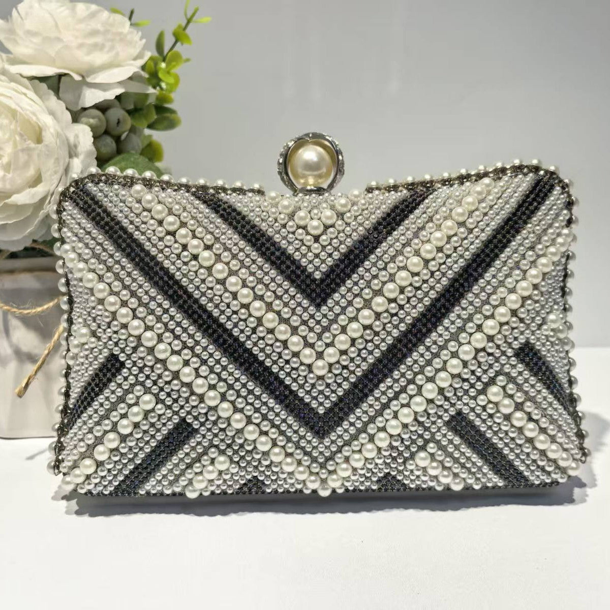 Sparkling Rhinestone Glitter Pearl Hand Bags