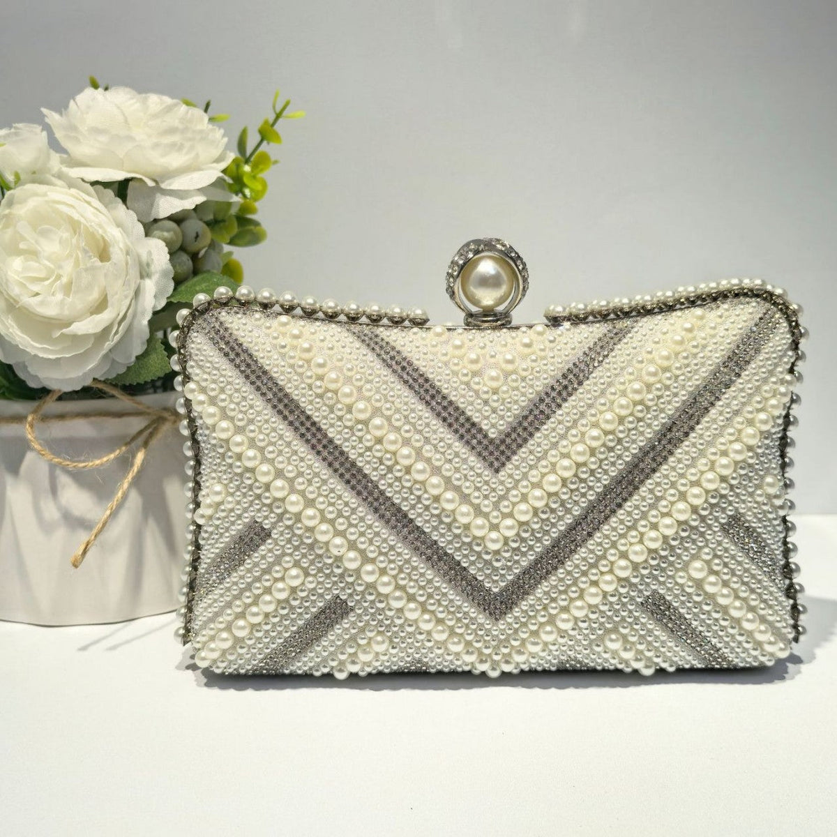 Sparkling Rhinestone Glitter Pearl Hand Bags